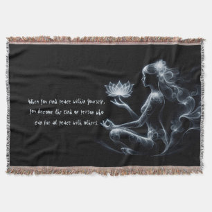 Couverture Instructeur de Yoga Méditation Lotus Pose Lumineus
