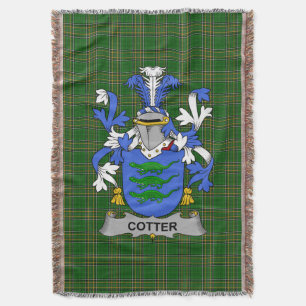 Couverture Irish Cotter ou MacCotter Coat of Arms Family Cre