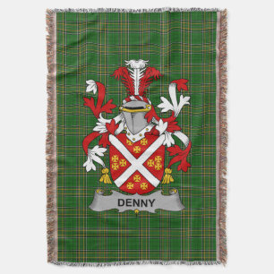 Couverture Irish Denny Coat d'armoiries Family Crest Irlande