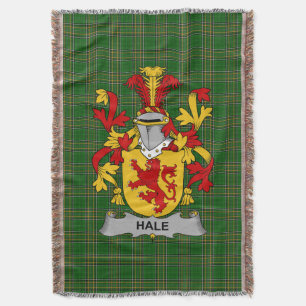 Couverture Irish Hale ou McHale Armoiries Family Crest Ir