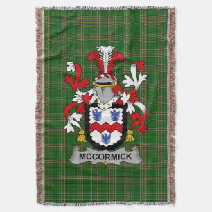 Couverture Irish McCormick Manteau d'armoiries Famille Crest