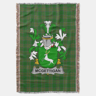 Couverture Irish McGettigan ou Gethin Coat of Arms Family Cr