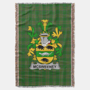 Couverture Irish McSweeney Manteau d'armoiries Family Crest I