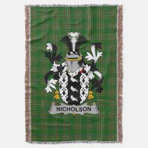 Couverture Irish Nicholson Coat of Arms Family Crest Irlande