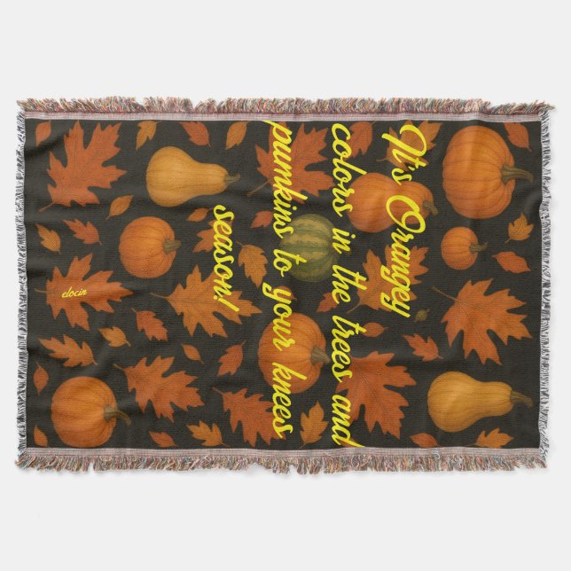 Couverture It's Orangey Throw Blanket (Devant)