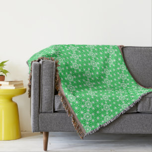 Couverture Japonais Asanoha motif, Jade Green