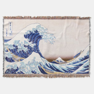 Couverture japonaise de jet de vagues