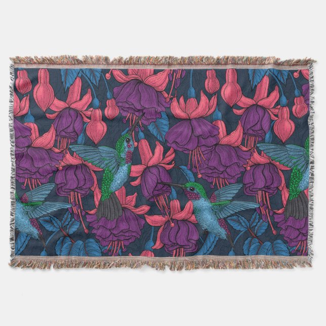 Couverture Jardin des colibris en violet et bleu (Devant)