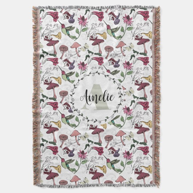 Couverture Jardin et fleurs du colibri Monogramme floral (devant Vertical)