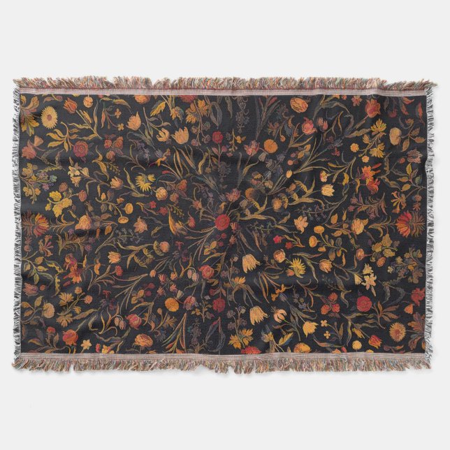 Couverture Jardin floral exotique de minuit (Devant)