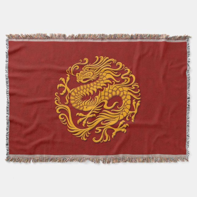 Couverture Jaune traditionnel sur le cercle chinois rouge de (Devant)
