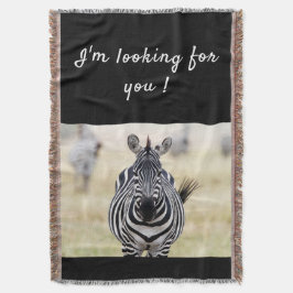 Couverture Je vous recherche photo Zebra avec un texte