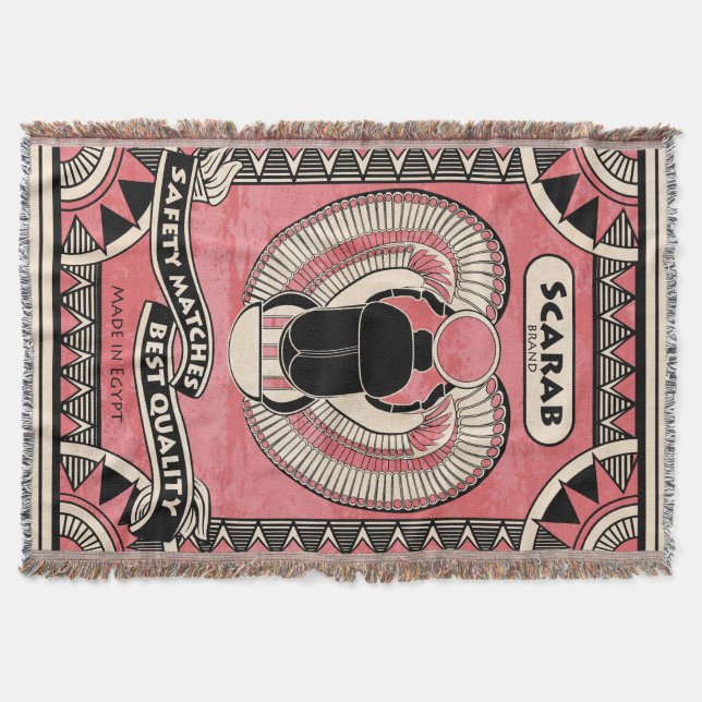 Couverture Jet égyptien de boîte d'allumettes de scarabée de (Devant)