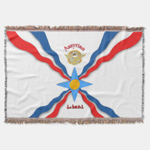 Couverture jetée du drapeau assyrien