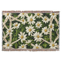 Couverture jetée Éternelle Floraison Tissage Roti