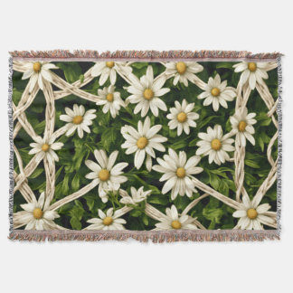 Couverture jetée Éternelle Floraison Tissage Roti
