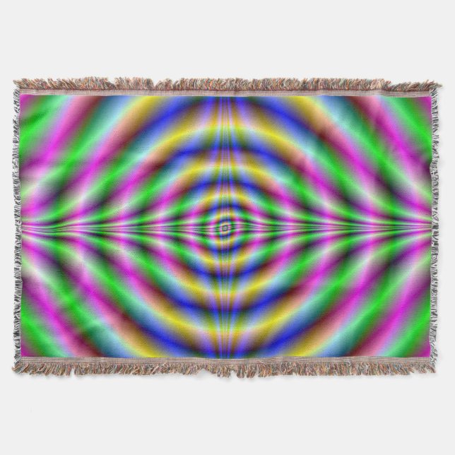 Couverture Jeter Blanket Psychedelic Neon Eye (Devant)