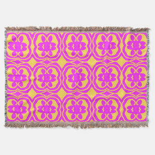 Couverture Jetez une couverture, motif en tissu rose moderne
