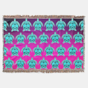 Couverture Joli bleu vert turquoise turquoise tortues motif