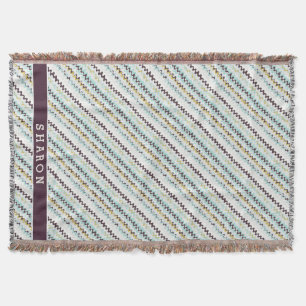 Couverture Joli coloré turquoise abstrait monogramme motif