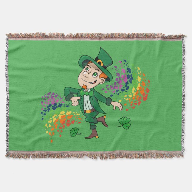 Couverture Joli et souriant dancing leprechaun, un arc-en-cie (Devant)