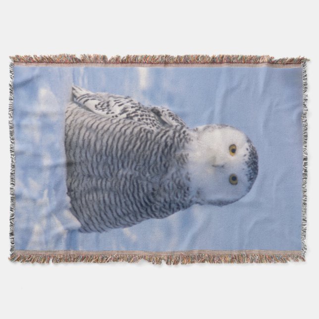 Couverture Jote Arctic Snowy Owl Photo Conçu Tissé (Devant)