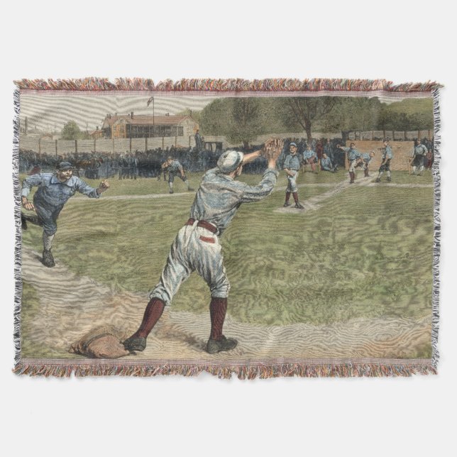 Couverture Joueur de baseball lancé à la deuxième base (Devant)