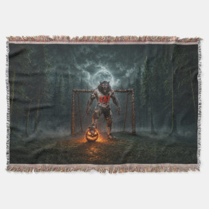 Couverture Joueur de football Loup-Garou Art Horreur Hallowee