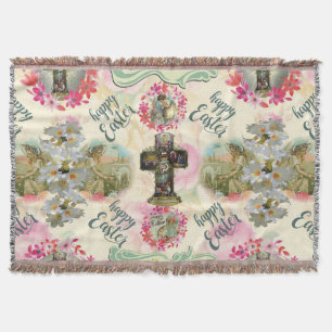 Couverture Joyeux Jésus de Pâques Résurrection Ange Wreaths