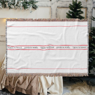 Couverture Joyeux Noël Noël traditionnel français Noël Stripe