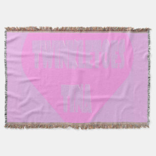 Couverture Jumeaux Tina rose et mauve coeur pastels