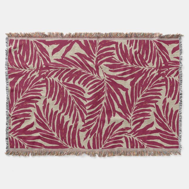 Couverture Kahanu Palms Hawaiian Linen Texture (Devant)