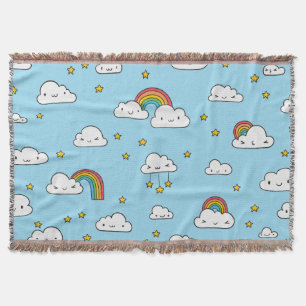 Couverture Kawaii Cute Stars Nuages et Rainbows