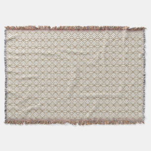 Couverture Kimono imprimé, taupe tan et blanc