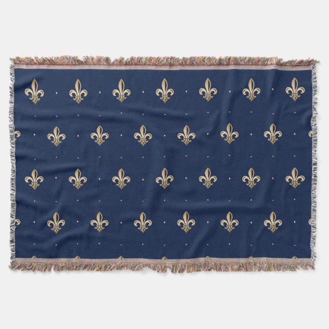 Couverture La luxueuse Gold Fleur de Lis Navy (Devant)
