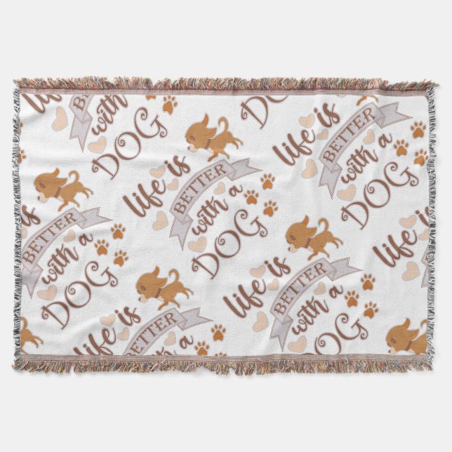 Couverture La vie est meilleure avec un chien citation drôle  (Devant)