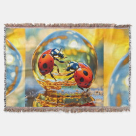 Couverture Ladybugs dans une goutte d'eau
