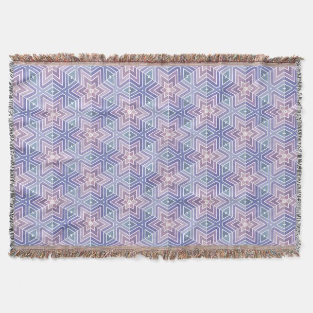 Couverture  Lavande géométrique Star Maze Motif (Devant)