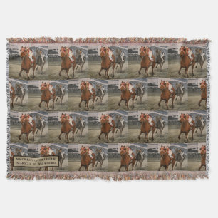 Couverture Le cheval de course Thoroughbred gagne