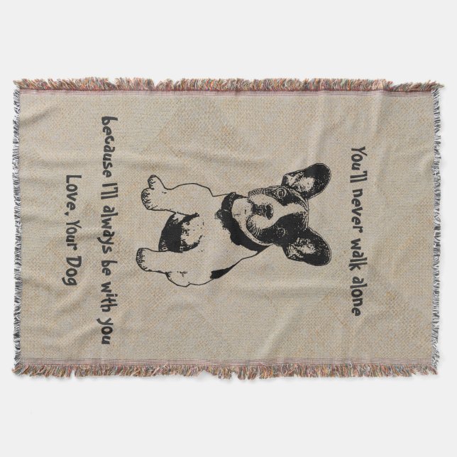 Couverture Le chien doux mignon personnalisé cite l'amour (Devant)