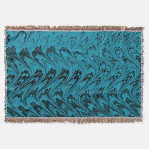 Couverture Le cru tourbillonne Afghan turquoise de paon de