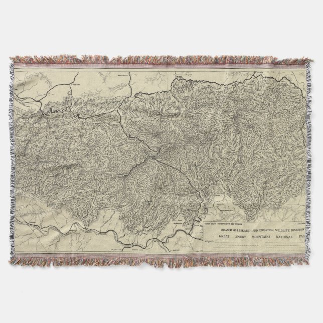 Couverture Le parc national Map (1935) de Great Smoky (Devant)