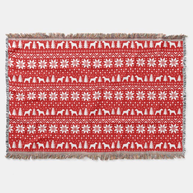 Couverture Le Schnauzer silhouette le motif de Noël (Devant)