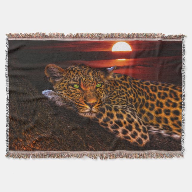 Couverture Leopard du coucher de soleil (Devant)