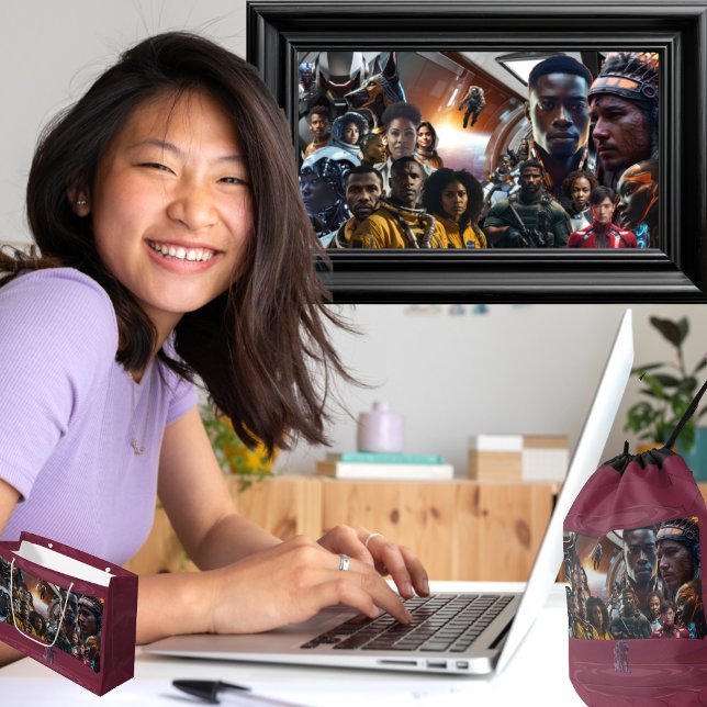 Couverture L'équipage Sekhmet (Get the full "Sekhmet Starship" collection at  https://bit.ly/BlackFutureZazzle)