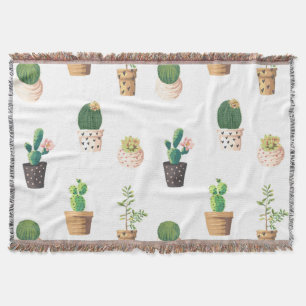 Couverture Les cactus succulents du désert vert dans les pots