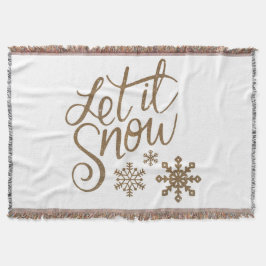 Couverture Let It Snow Sherpa Throw Blanket