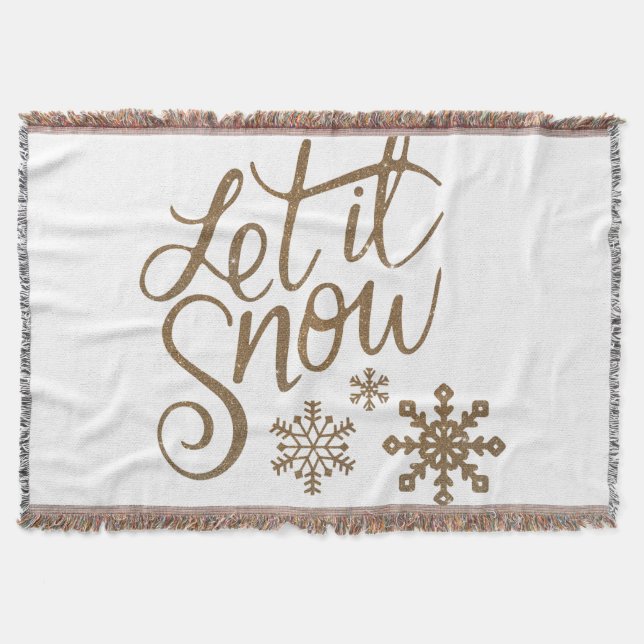 Couverture Let It Snow Sherpa Throw Blanket (Devant)