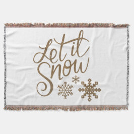 Couverture Let It Snow Sherpa Throw Blanket