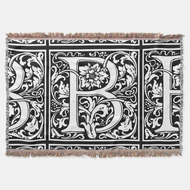 Couverture Lettre B Monogramme médiéval Art Nouveau (Devant)